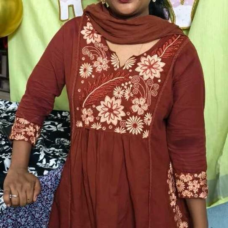 Cotton kurti with dupatta