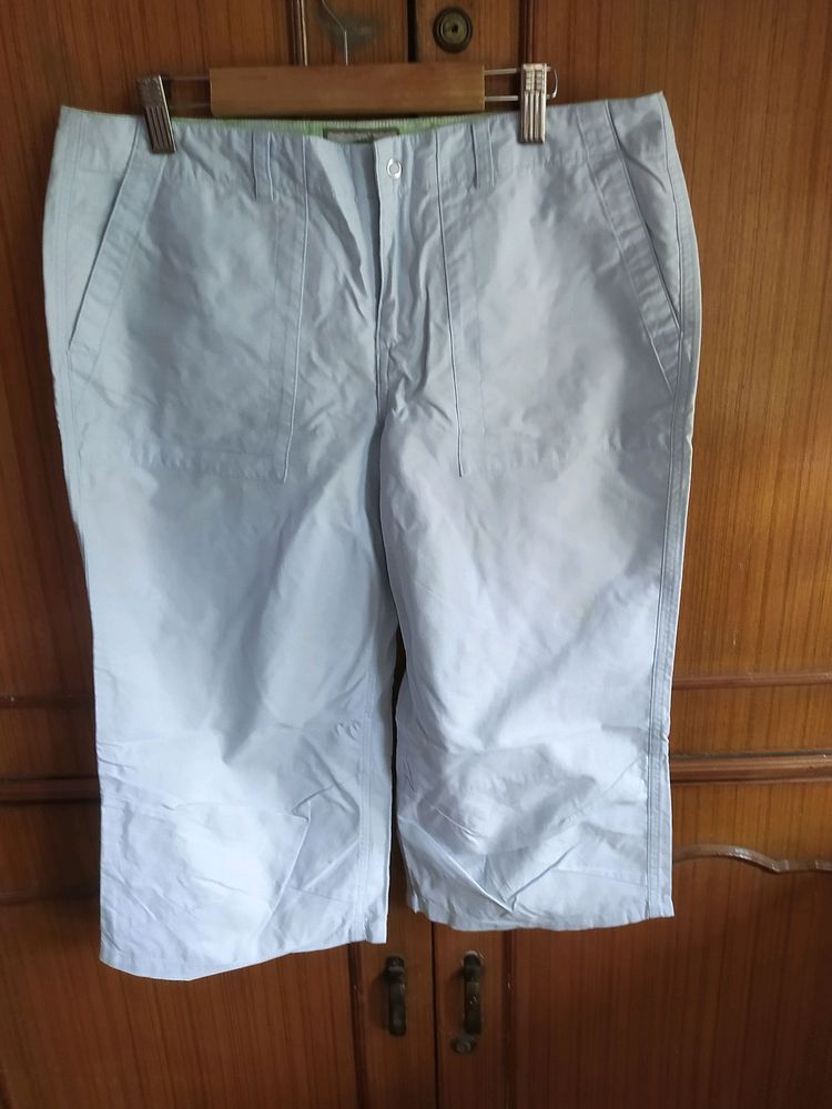 cotton sky blue capri