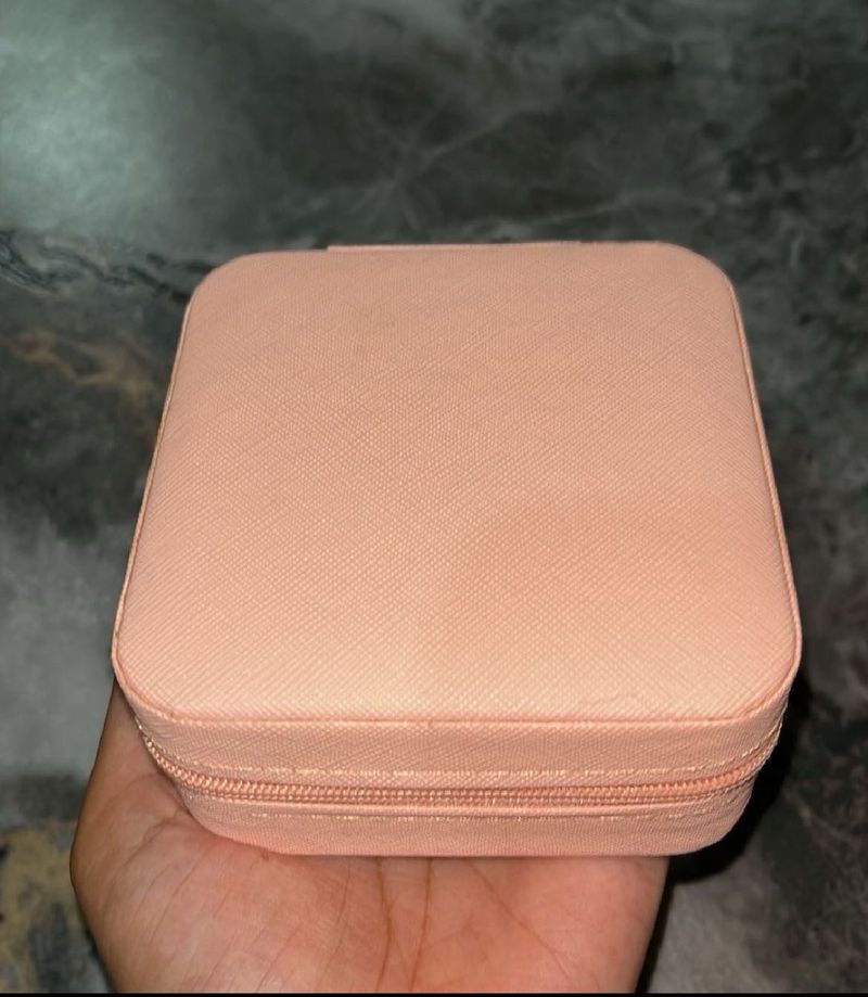 Cute Pink Travel Jewelry Organizer Pouch