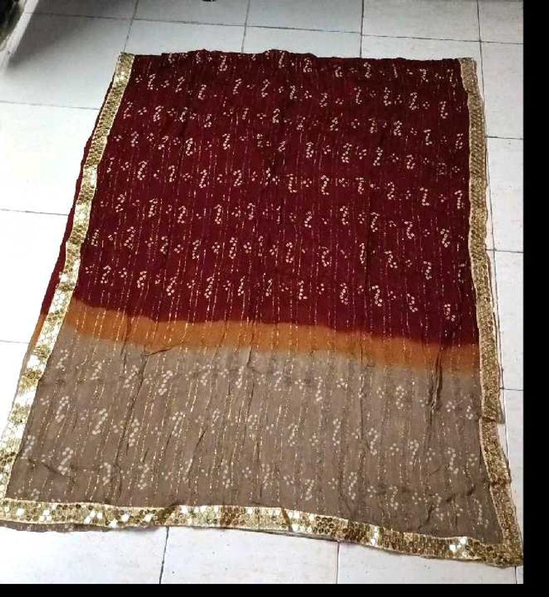 Beautiful Bandhani Mirror Work Duppata