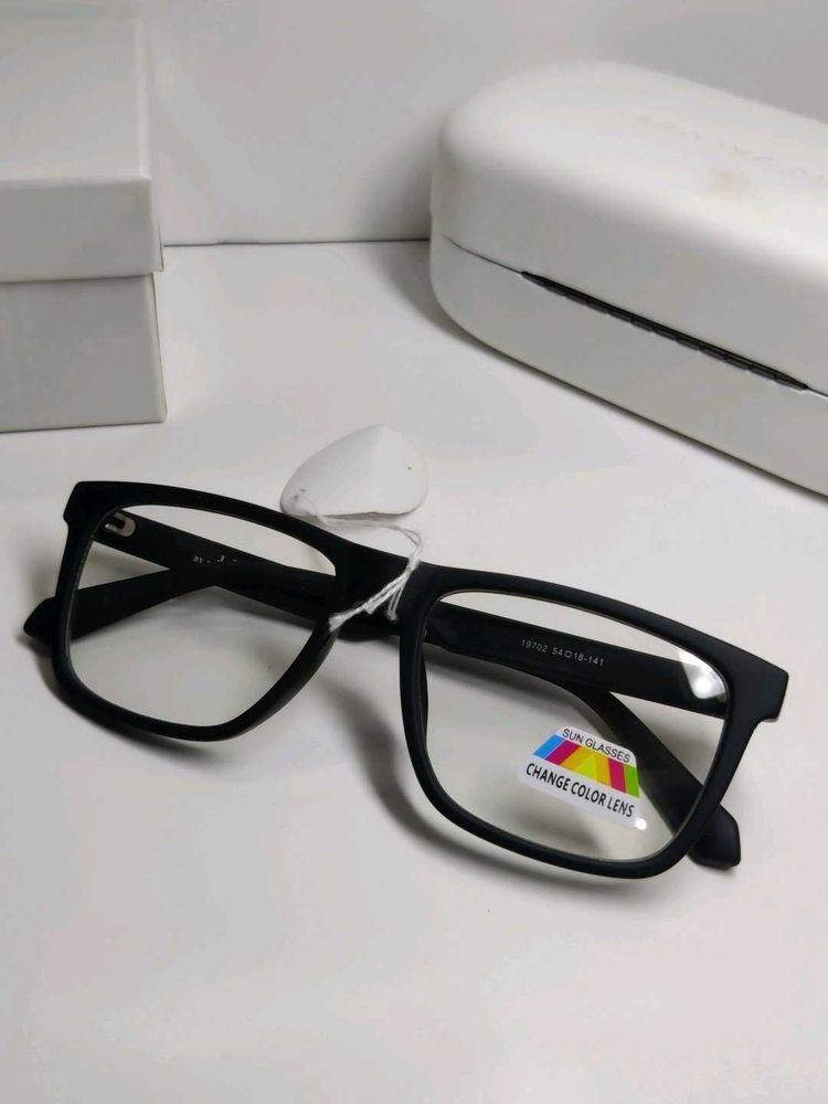 Stylish Black Frame Transitional Glasses