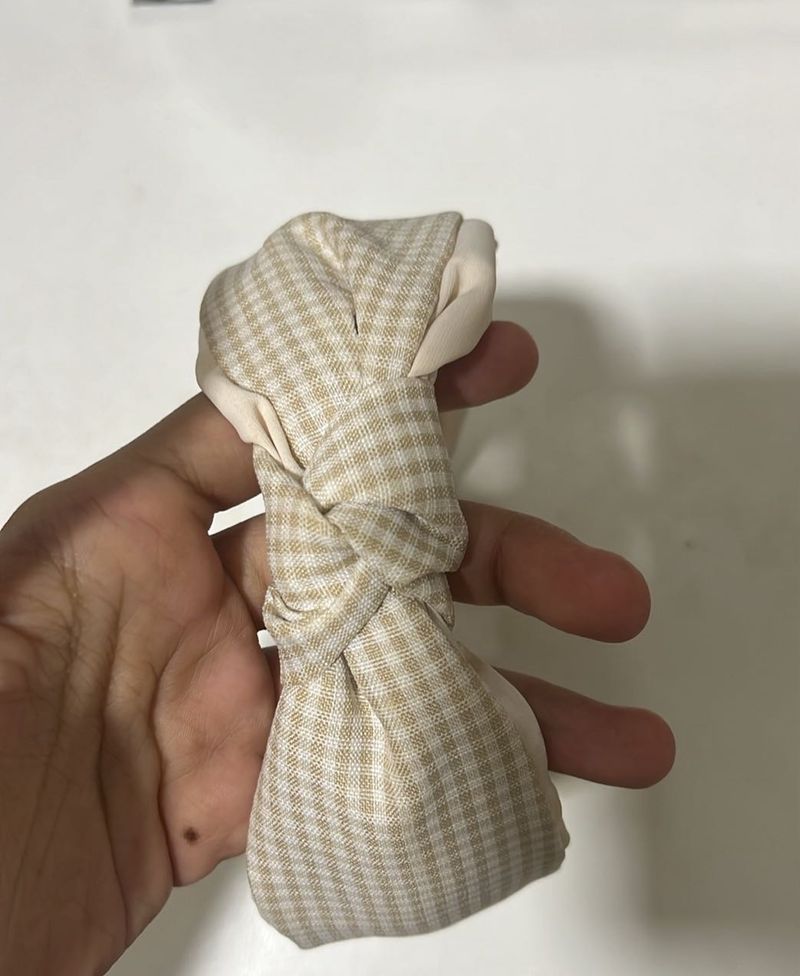 Cute Gingham Knot Headband