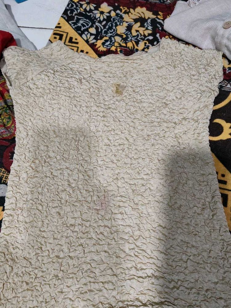 Textured Cream Top