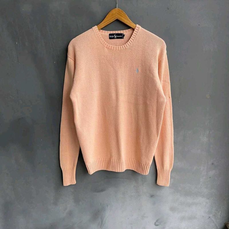 Ralph Lauren Pink Sweater Unisex | XL