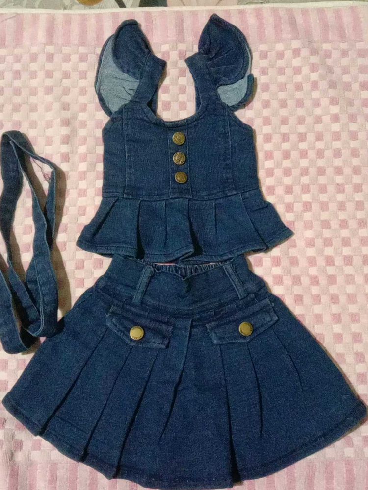 cute baby girls skirt and top