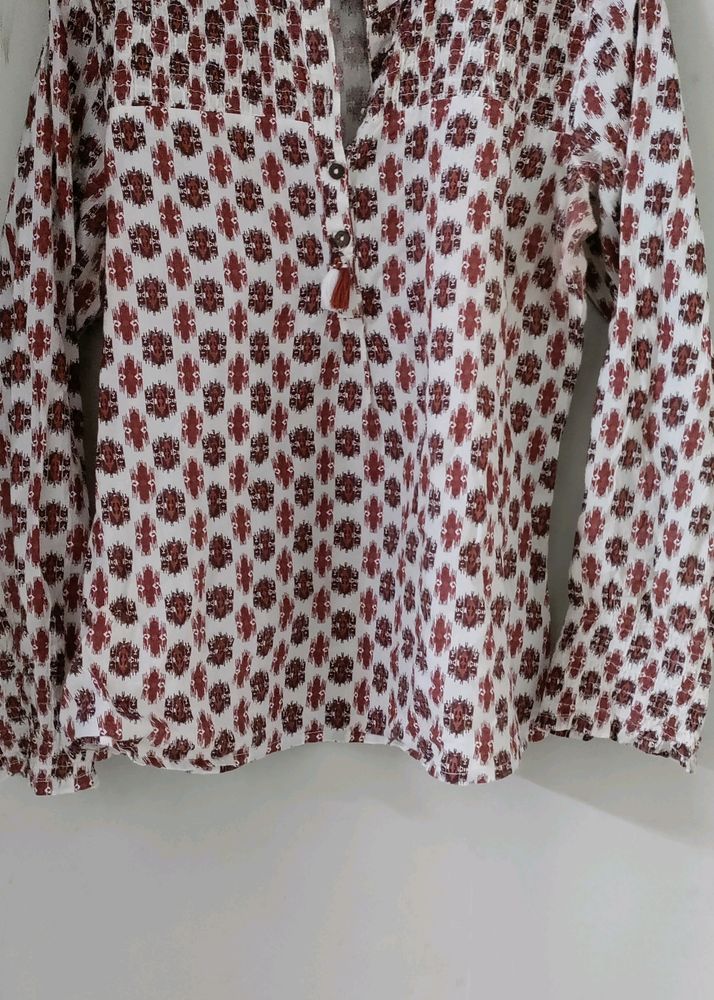 Short Top ,Cotton Fabric ,Size M