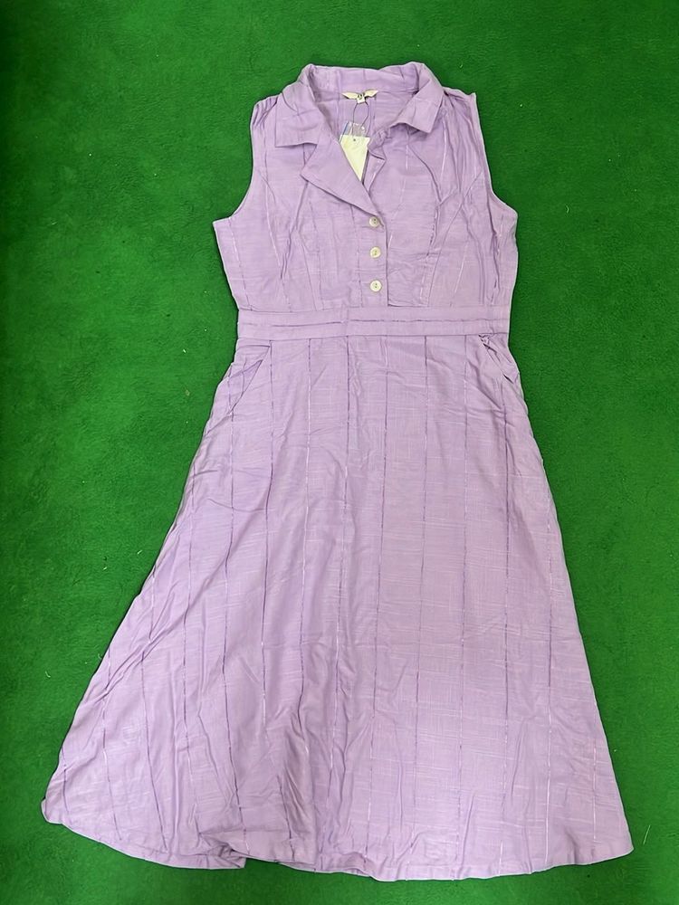 Lavender Shirt Dress