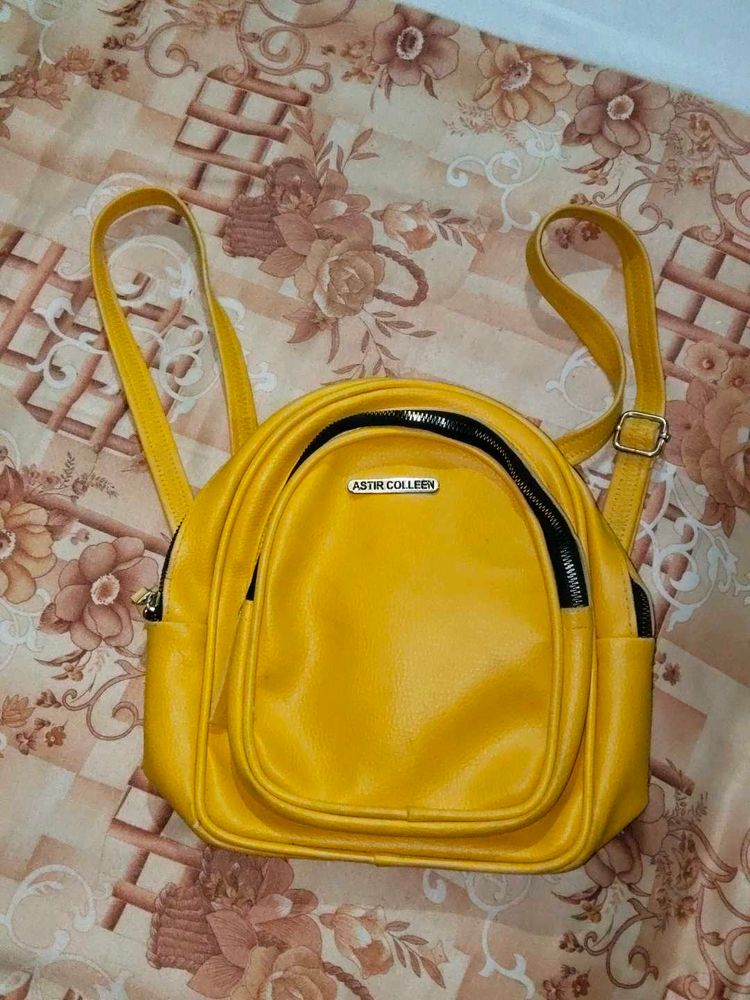 Yellow Backpack by ASTIR COLLEEN