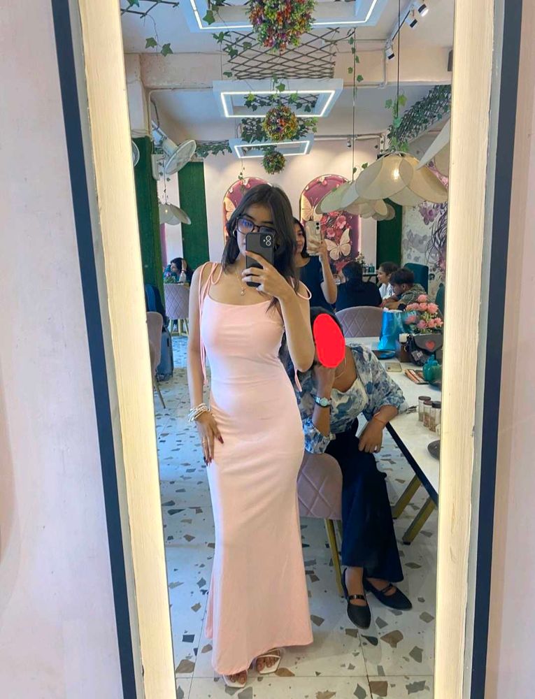 Pink Maxi bodycon Dress