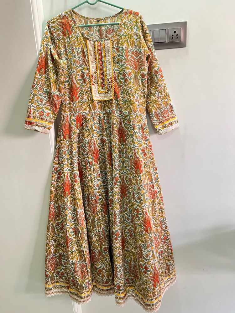 DIWLAI SALE!! Floral Print Anarkali Pant Dup