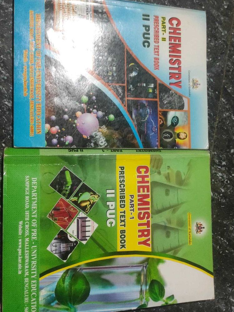 II PUC Chemistry Textbooks Part 1 &amp; 2