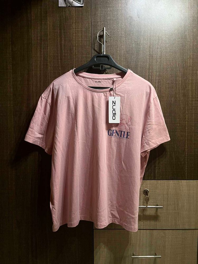 Zudio Gentle Tee - Blush Pink Drop