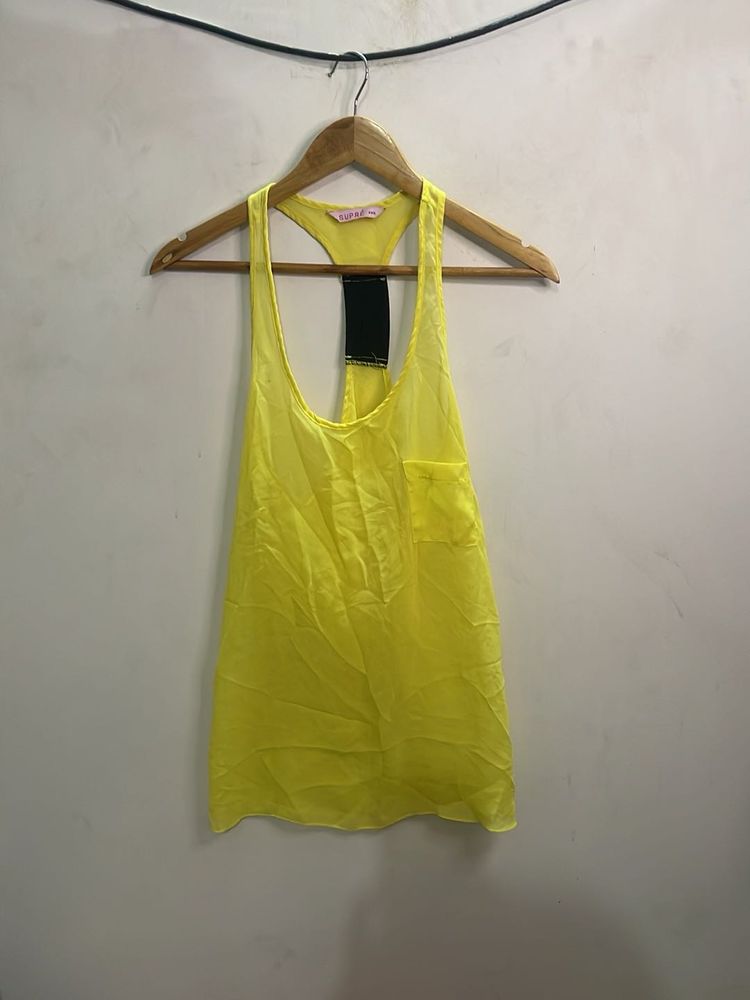 Bright Yellow Racerback Tank Top