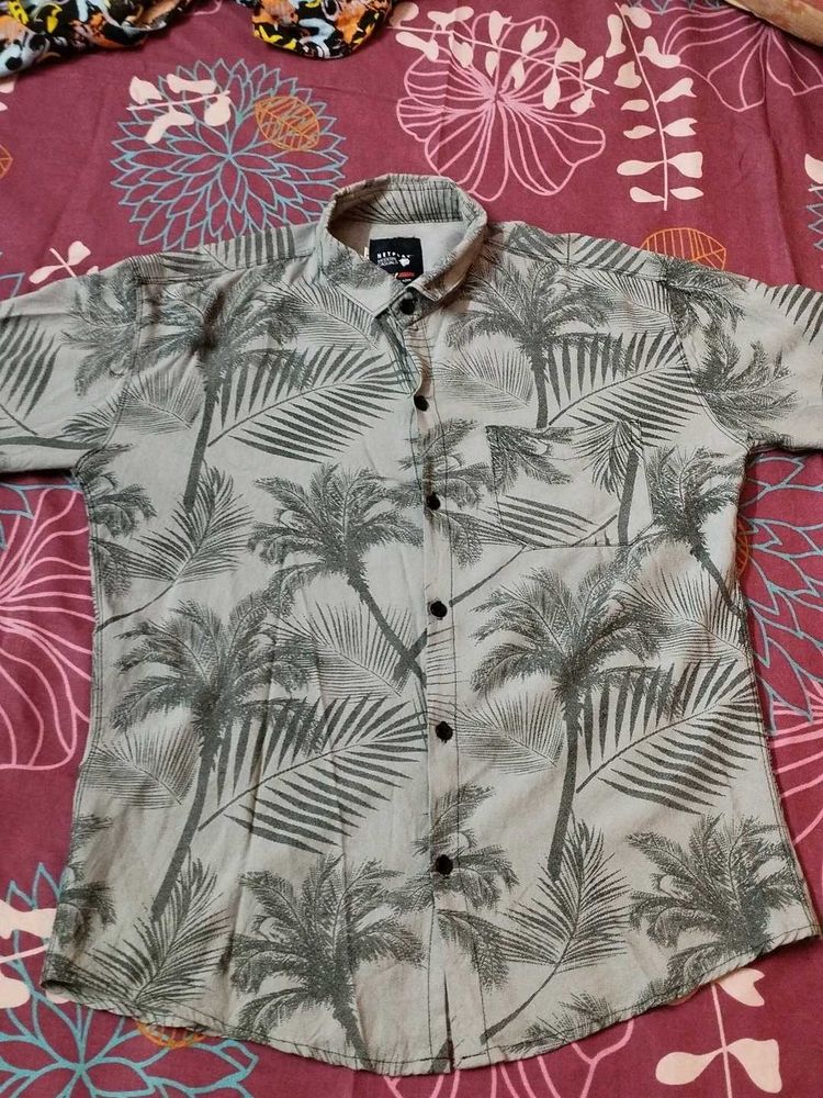 Men's Palm Tree Print Shirt