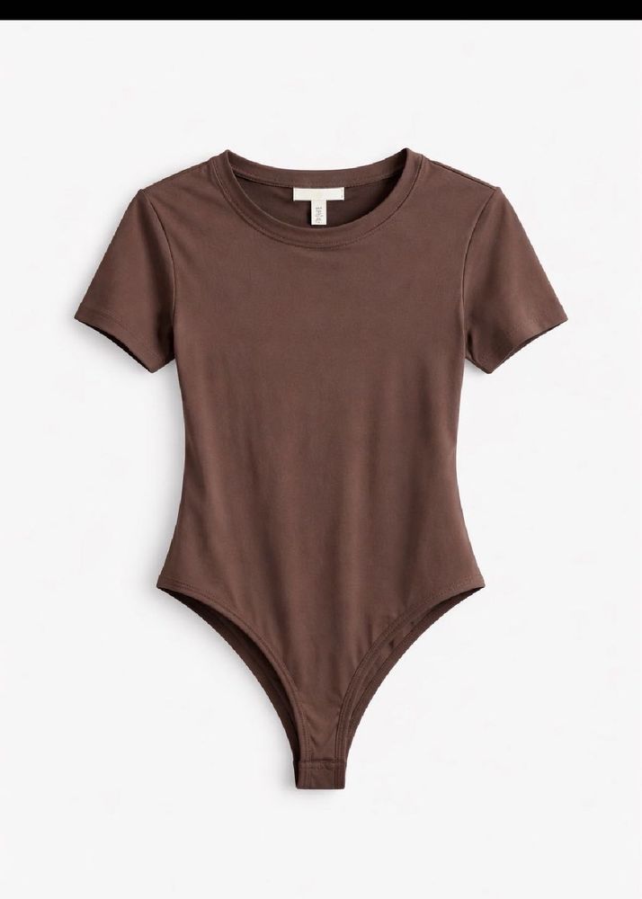 Brown Bodysuit - Casual Chic