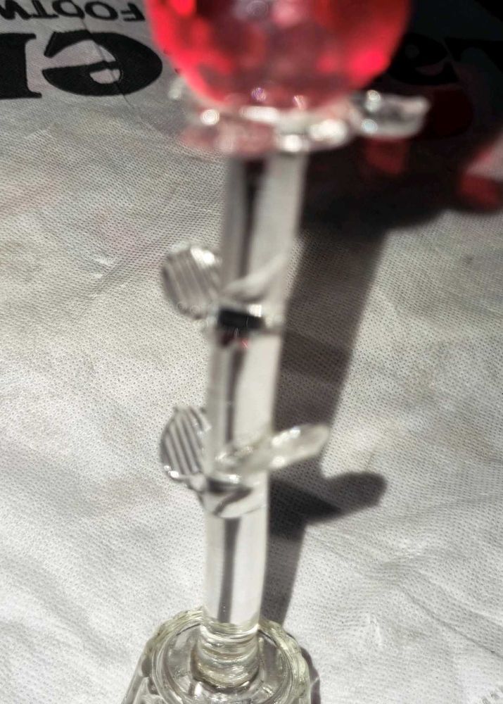 Glass Rose Figurine