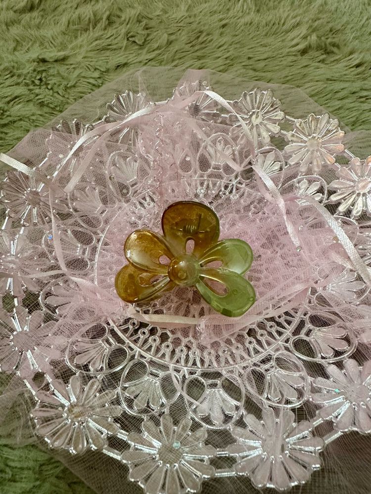 Dual shade bow Hair Claw Clip