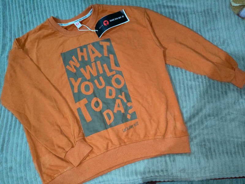 Graphic Orange Sweatshirt