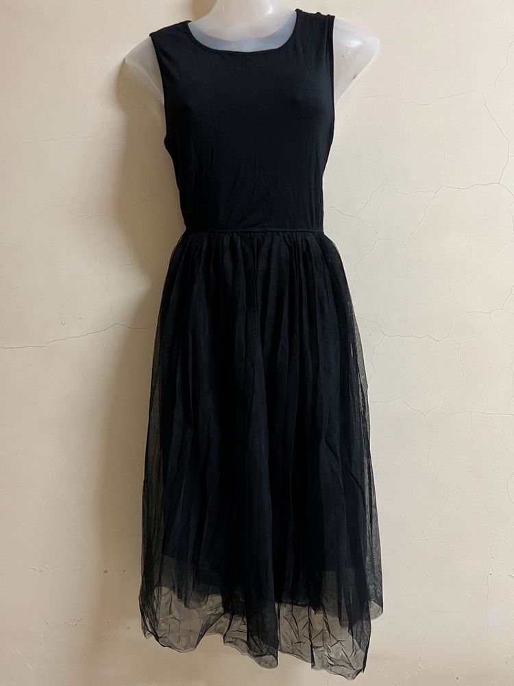 Black Designer Net One Piece