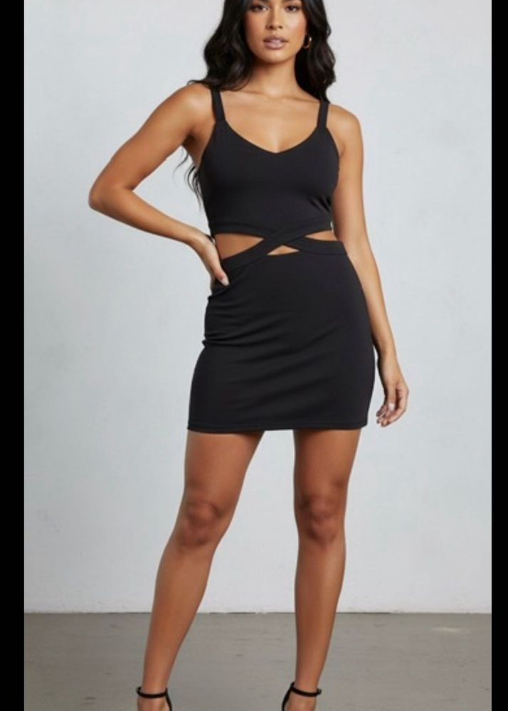 Chic Black Cut-Out Mini Dress