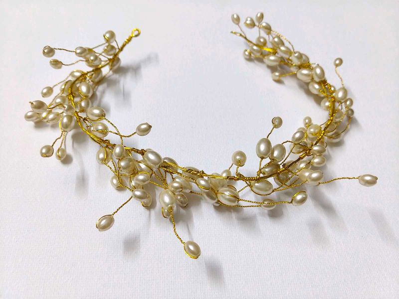Pearl Bridal Hair Vine