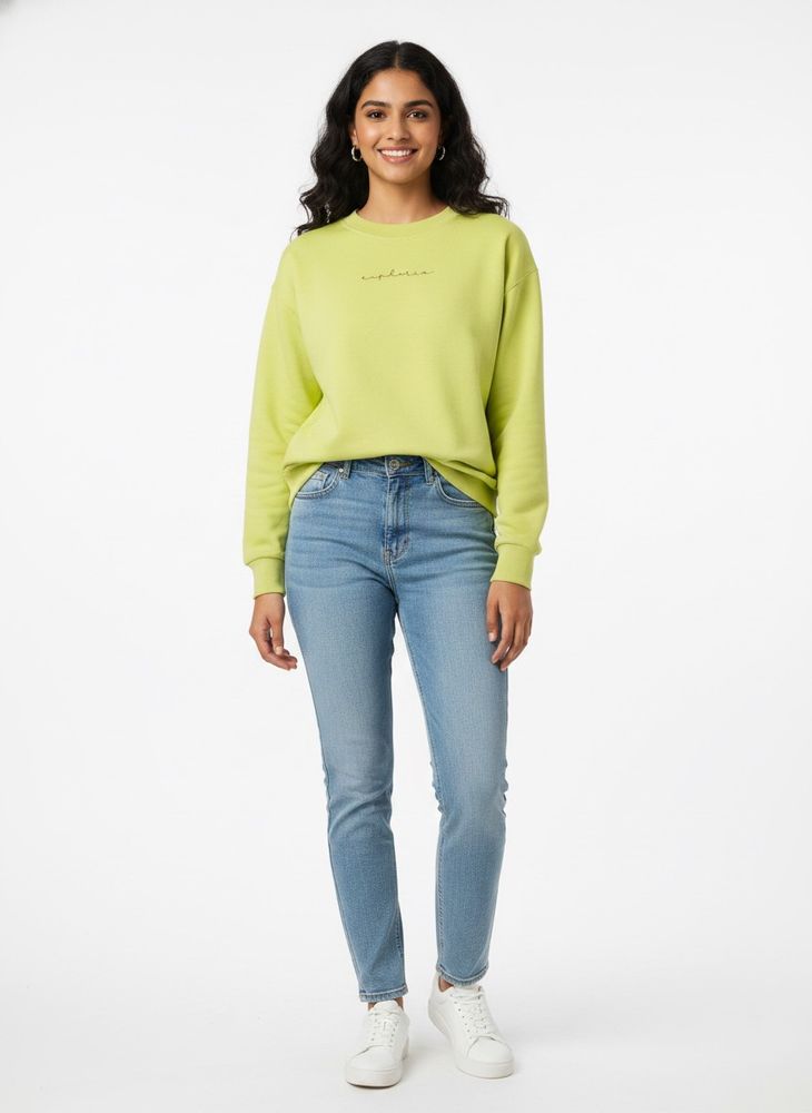 Lime Green Graphic Sweatshirt