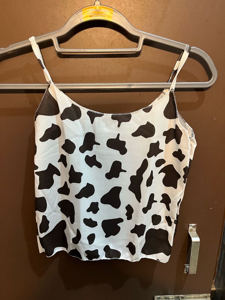 Trendy Cow Print Cami Top