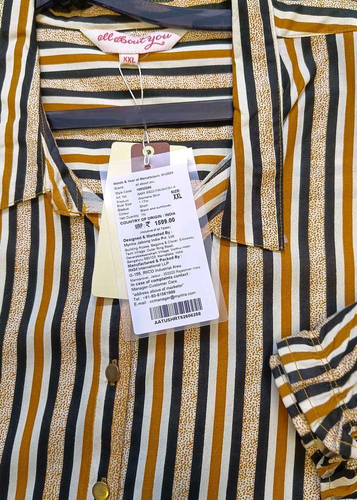 All About You Striped Semi Formal Top XXL