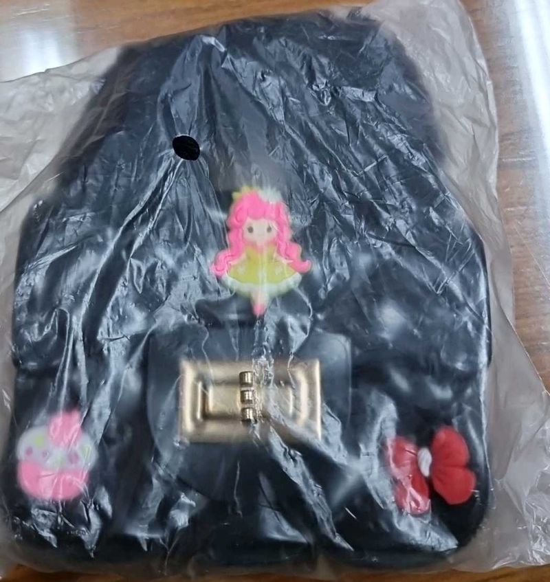 Cute Black Mini Bag with Charms