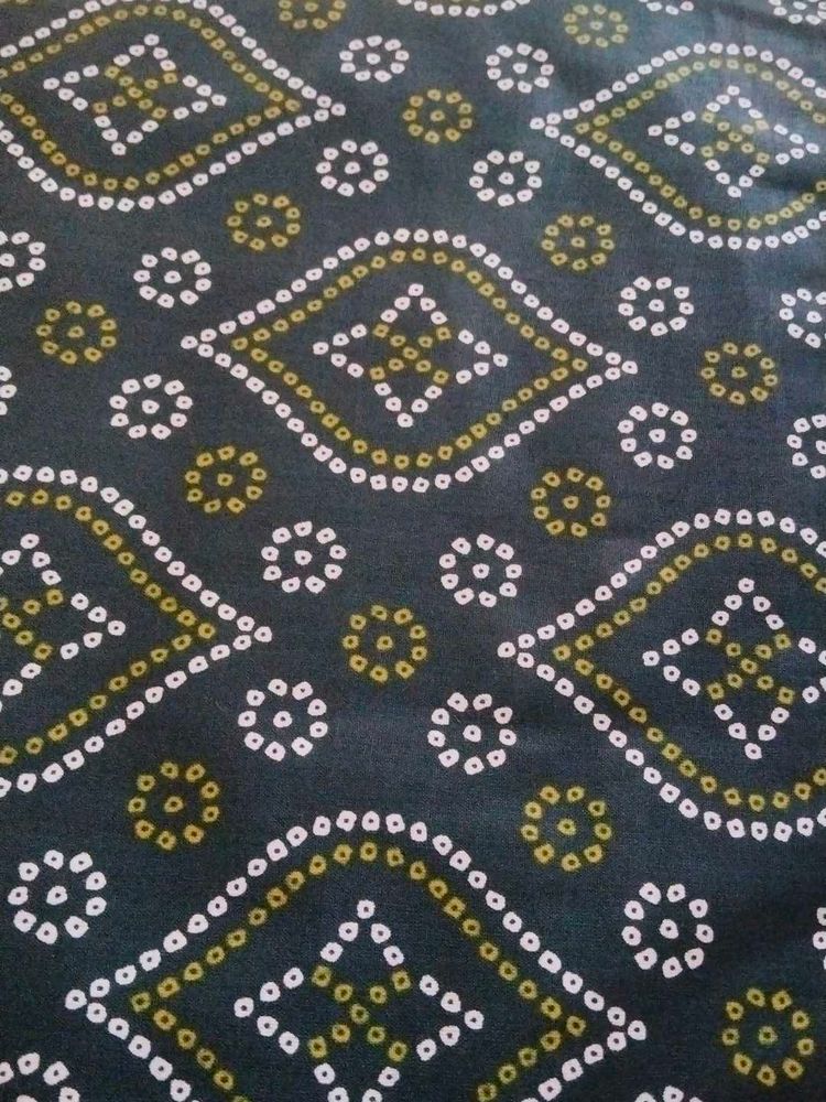 1 Green Olive Bandhini Special Cotton Fabric