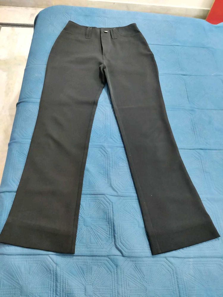 Classic Black Flared Trousers