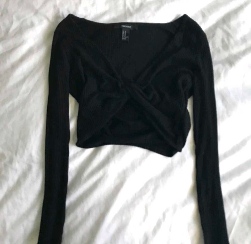 Black Twist Forever 21 Top
