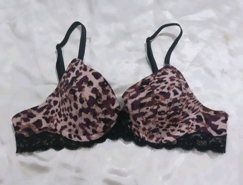 Leopard Print Lace  Bra