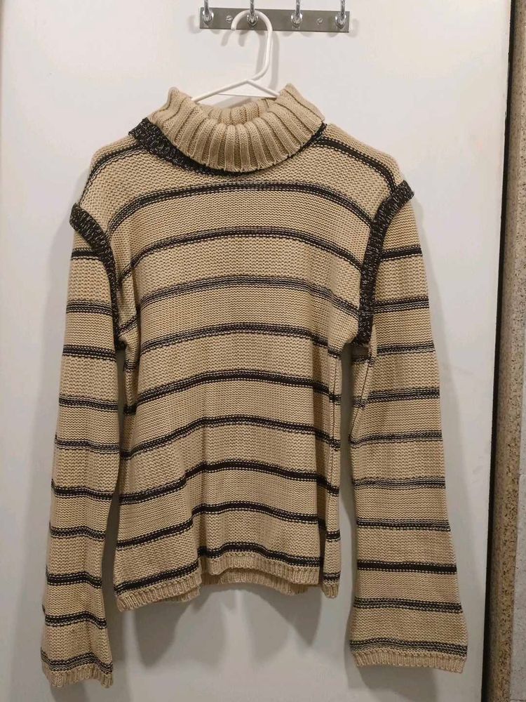 Striped Turtleneck Sweater
