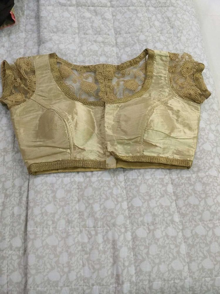 Elegant Gold Embroidered Blouse