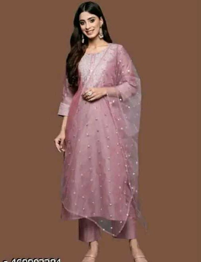 Rose pink Females Kurta Sets*