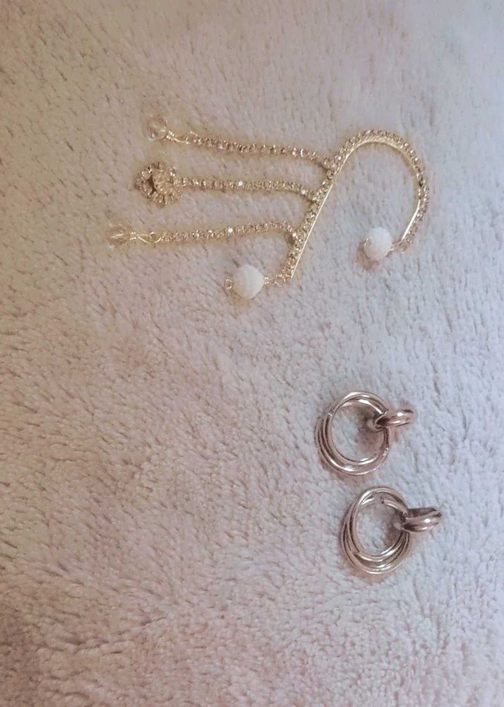Elegant Ear Cuff and Stud Earrings Set