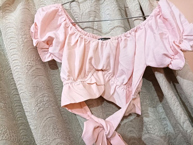 Baby Pink Crop Top