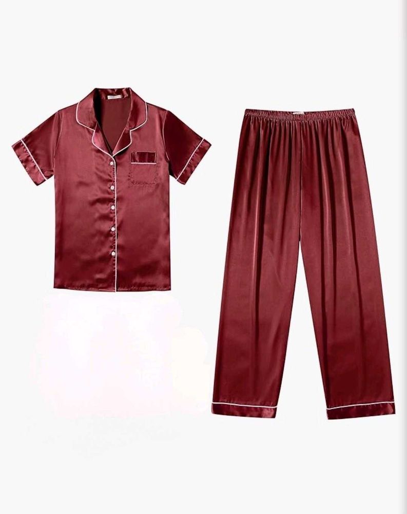 Maroon night suit set