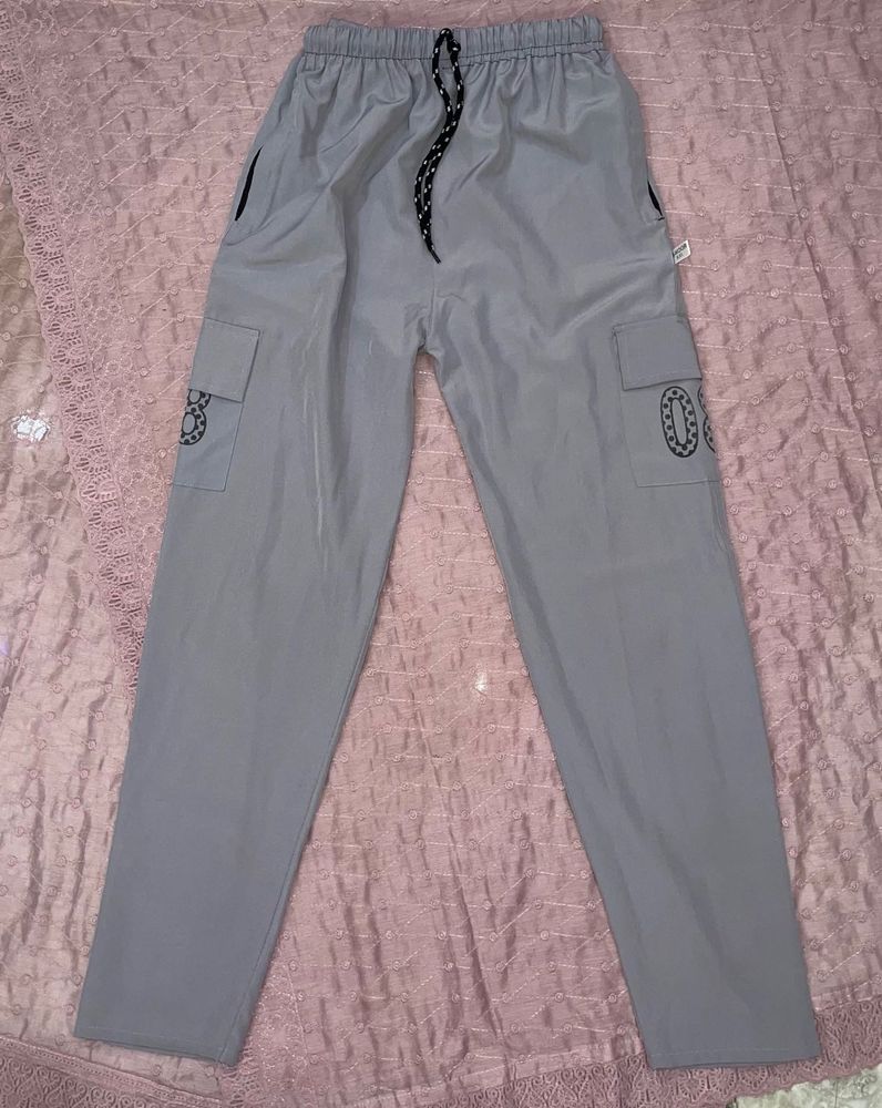 Grey Cargo Pants