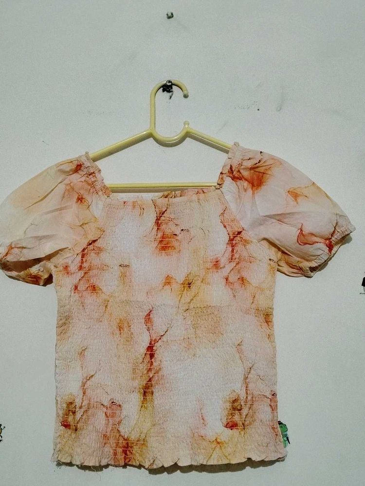 Chic Smocked Puff Sleeve Top