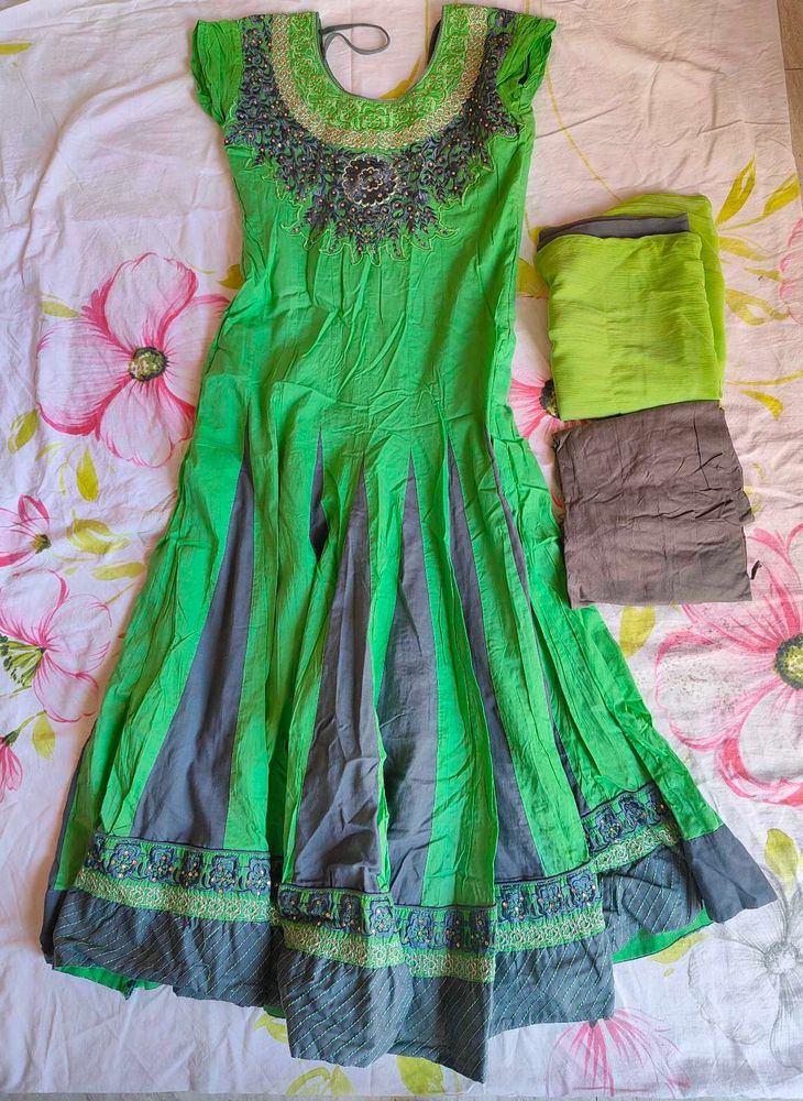 Green Kurta Set with Dupatta