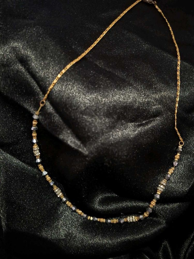 Beaded Gold Accent Necklace