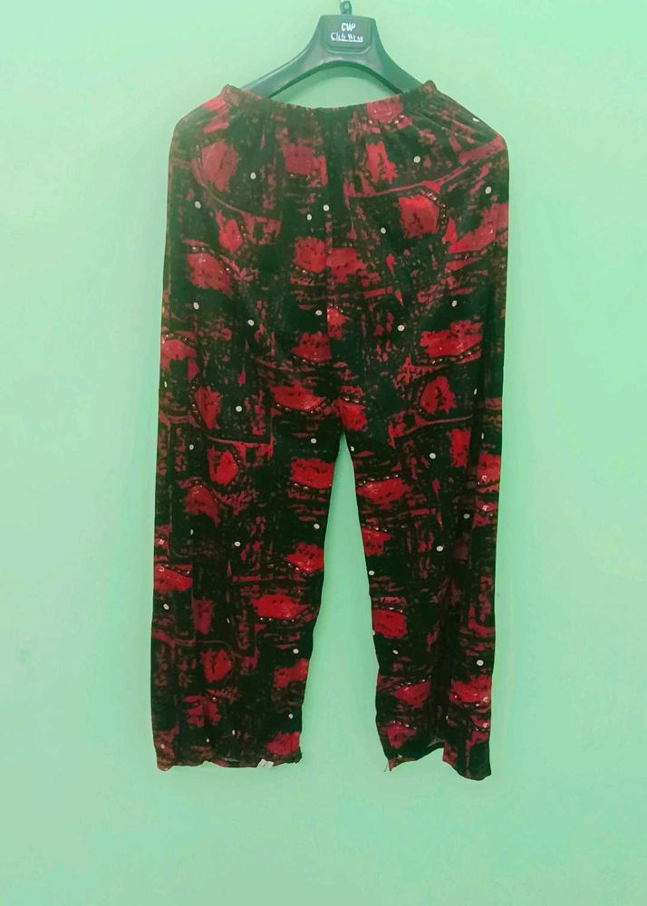 Red &amp; Black Printed Palazzo Brand New