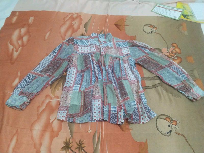 Bohemian Patchwork Print Kurta Top