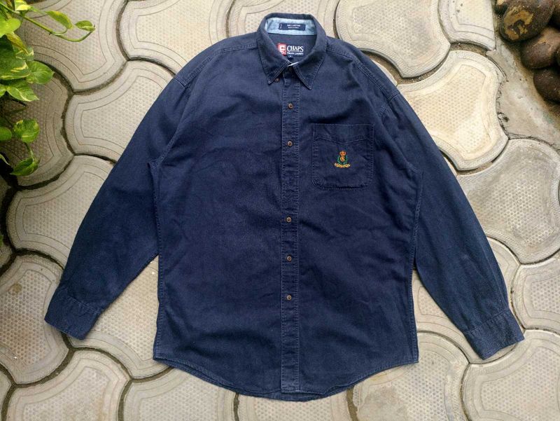 Chaps X Ralph Lauren Dark Blue Button-Up Shirt