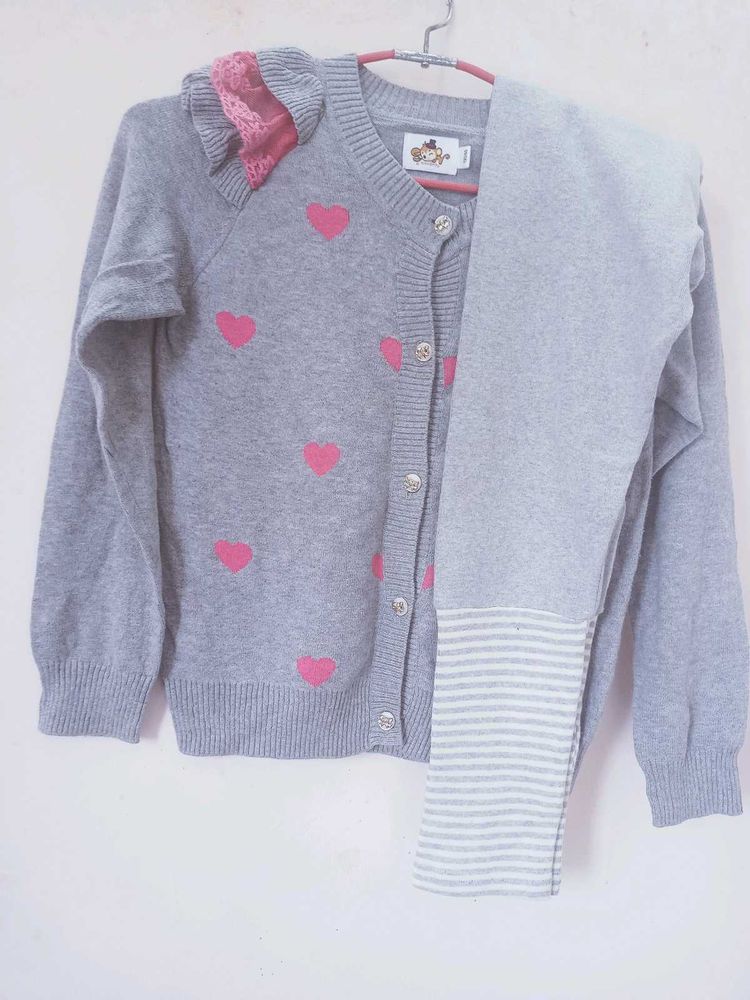 Very Cute Cardigan With Leggings