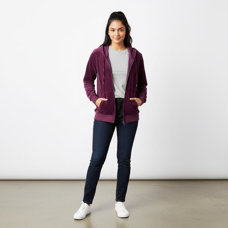 Classic Velvet used  Zip-Up Hoodie