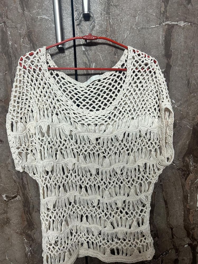 Boho Crochet Fringe Top