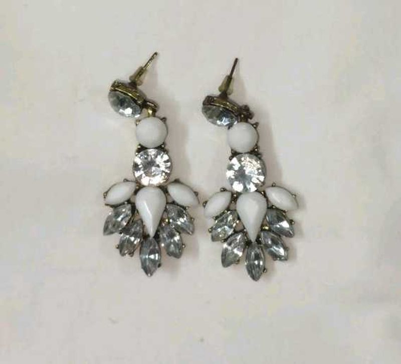 Sparkling Gemstone Drop Earrings